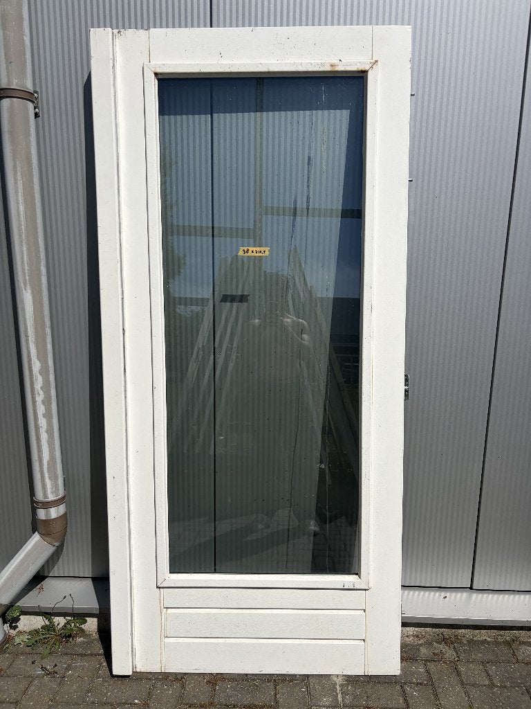 Buitendeur groot glasraam | 98x211,5 cm | hout|wit/antraciet, Doe-het-zelf en Verbouw, Ophalen, Gebruikt, 80 tot 100 cm, Buitendeur
