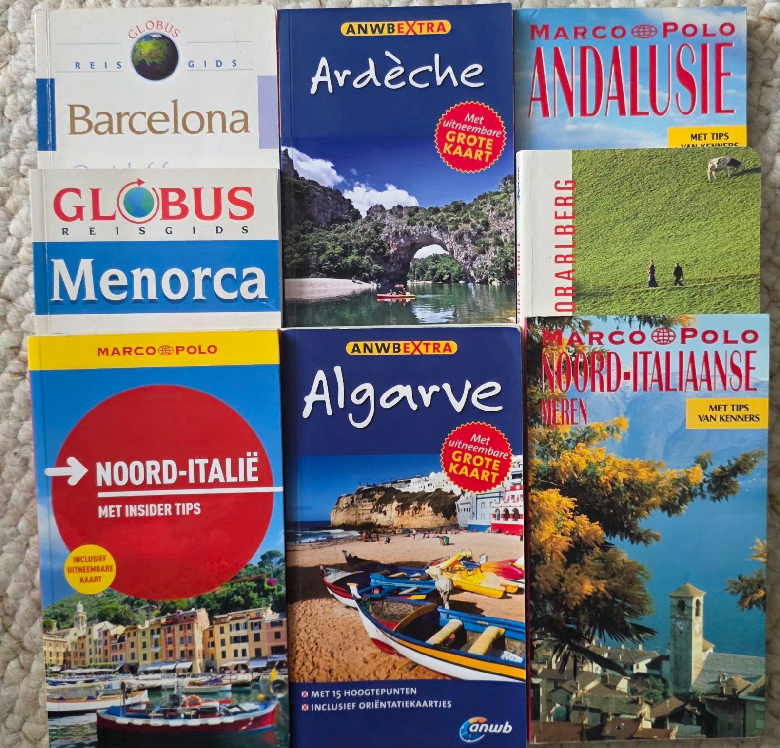 Diverse Reisgidsen: Marco Polo, ANWB, Globus (7 stuks), Gelezen, Europa, Ophalen of Verzenden, Reisgids of -boek