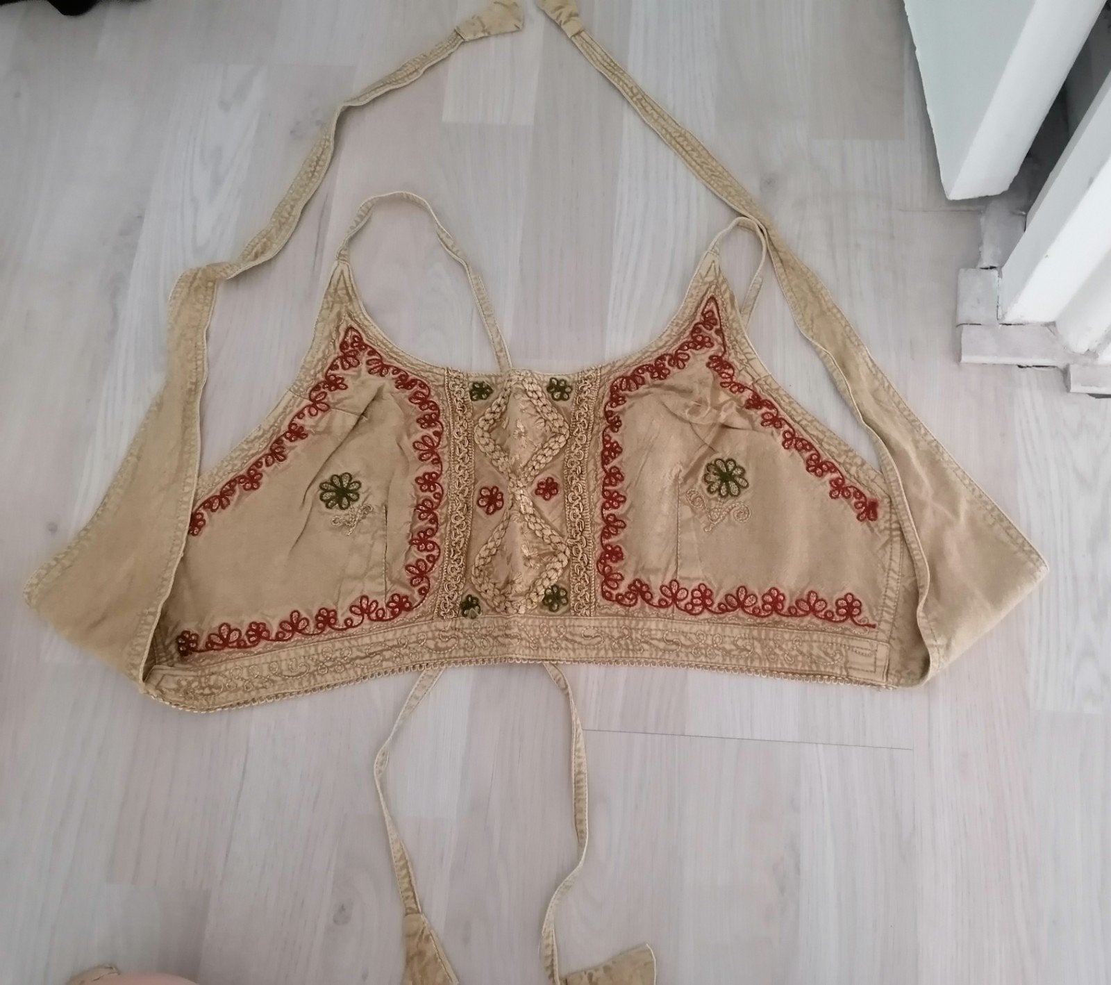 Boho Hippie Top en Rok Set - Beige met Borduurwerk maat S, Kleding | Dames, Rokken, Ophalen of Verzenden