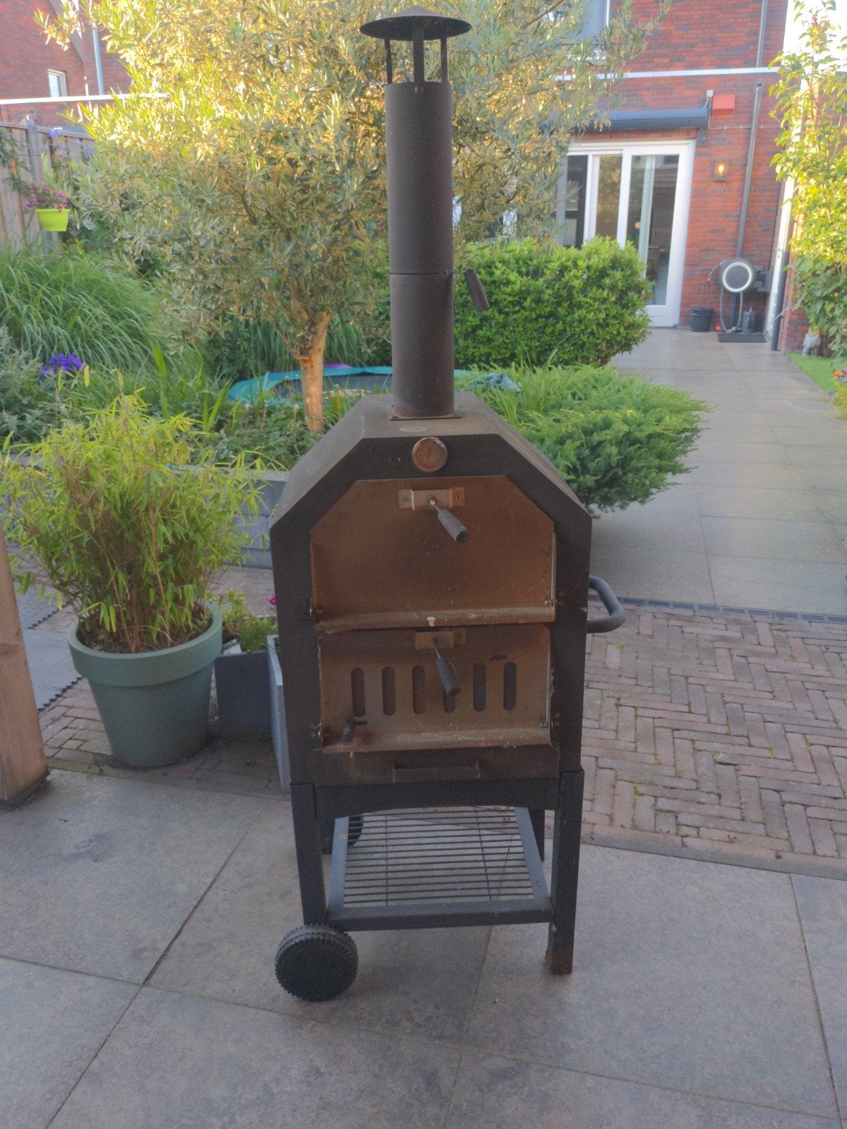 Pizza oven bbq vlamoven houtskool, Ophalen of Verzenden, Gebruikt