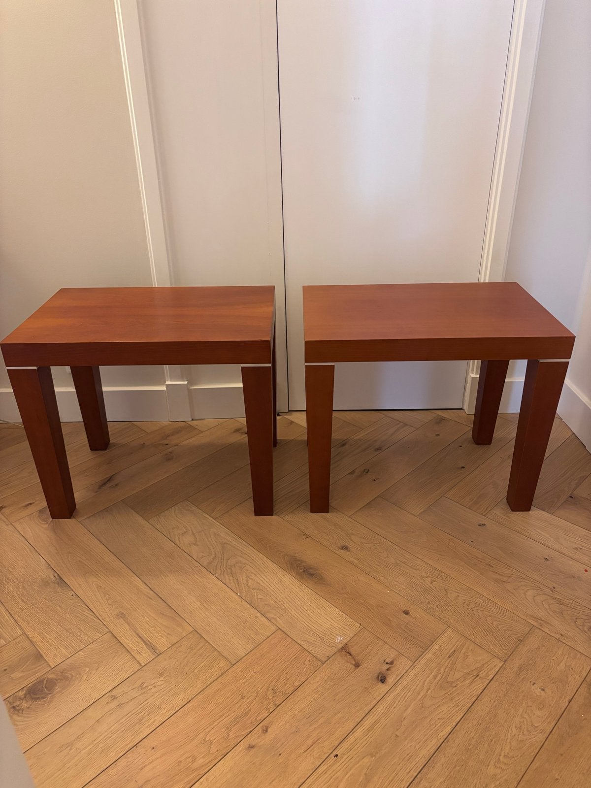 Set Jan des Bouvrie bijzettafels - modern design, Huis en Inrichting, Ophalen, Minder dan 45 cm, Minder dan 55 cm, Zo goed als nieuw