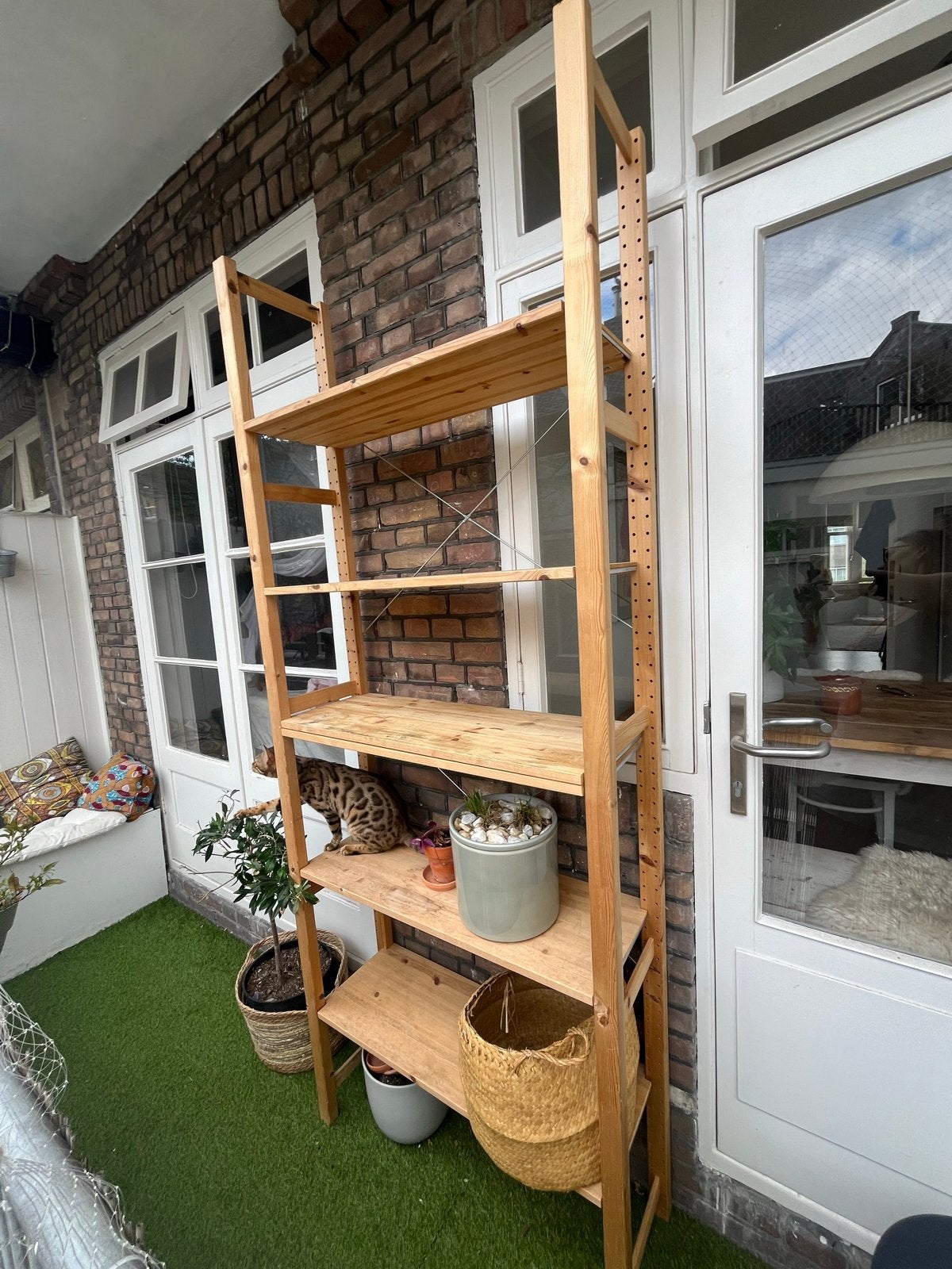 IKEA Houten Ivar Stellingkast 90x225x30cm met 6 planken, Ophalen, Gebruikt