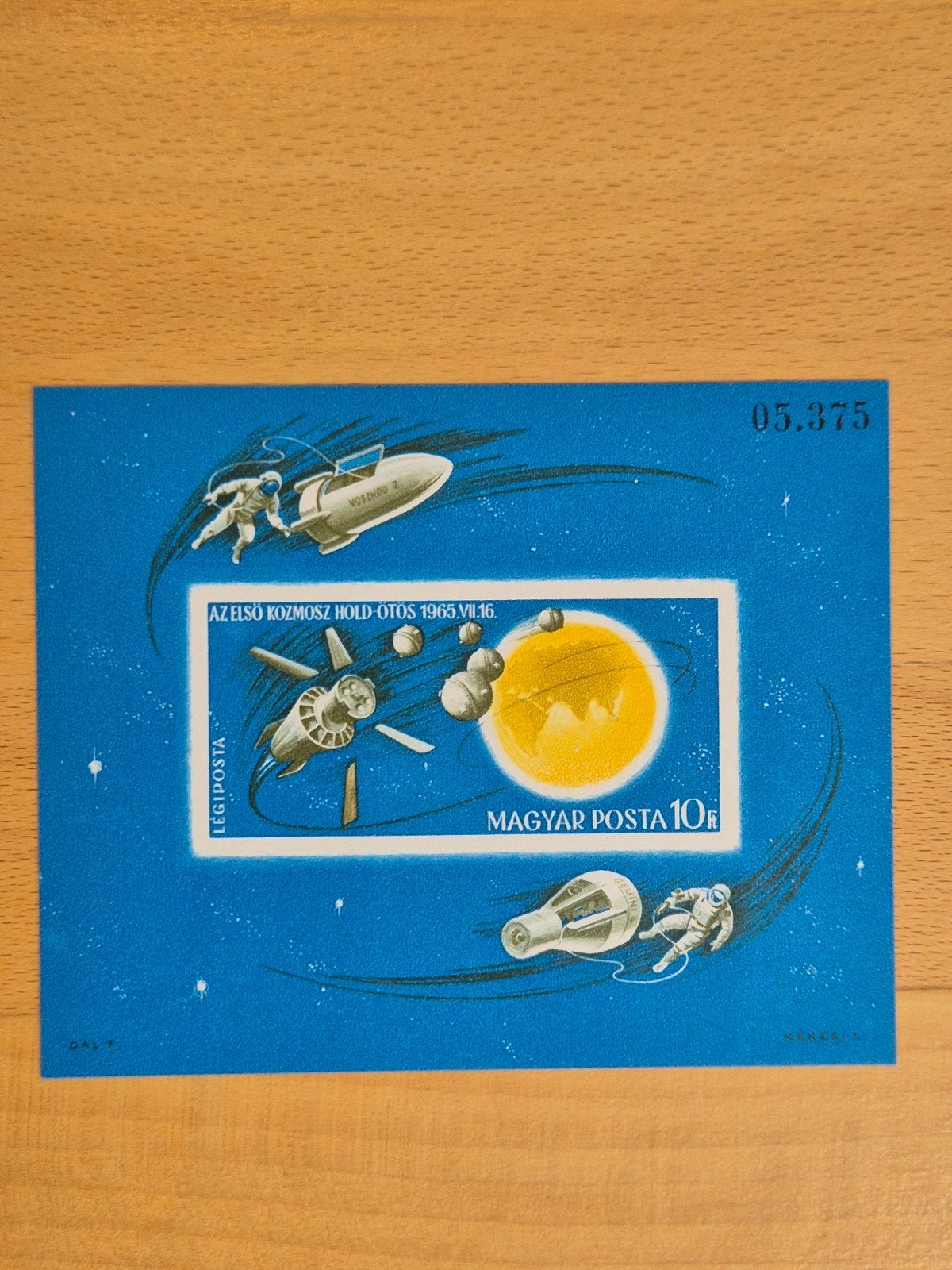Hongarije 1965 ruimtevaart (ongetand), Ophalen of Verzenden, Postfris