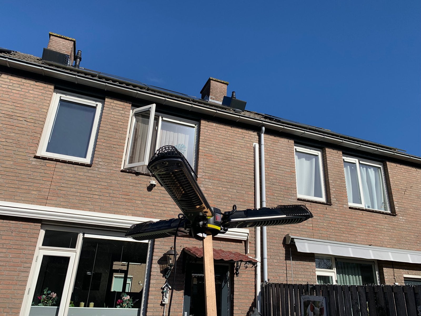 Parasol verwarmer, Ophalen, Parasolvoet
