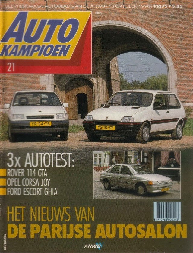 Autokampioen 21 1990 : Rover 114 GTa - Opel Corsa 1.4i Joy, Ophalen of Verzenden, Gelezen, Algemeen