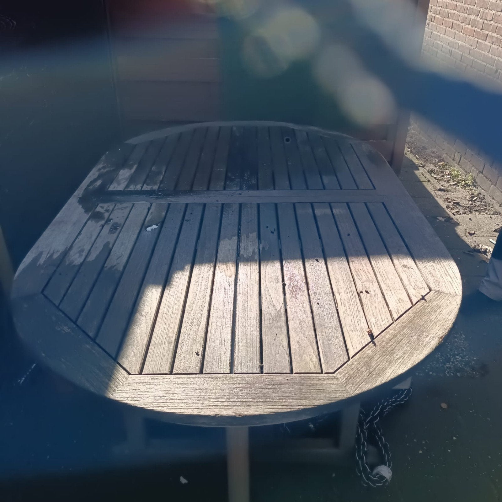 Uitschuifbare Teakhouten Tuintafel - L180/240 x B100, Ophalen, Gebruikt, Rechthoekig, Teakhout