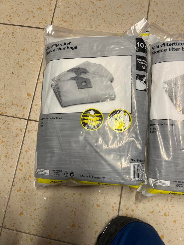 Kärcher Vliesfilterzakken (10 stuks) -  1pakken€10 Origineel, Karcher .com, Karcher, Nieuw, Ophalen of Verzenden