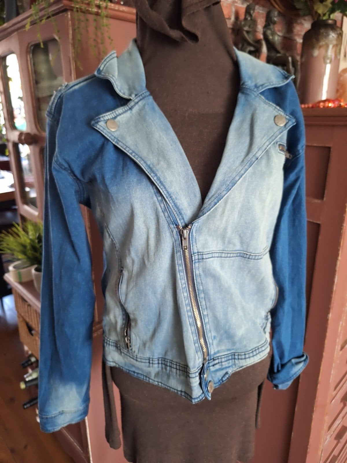 Spijkerjas jas maat l xl nielsson stretch, Ophalen of Verzenden, Zo goed als nieuw, Maat 46/48 (XL) of groter, Blauw