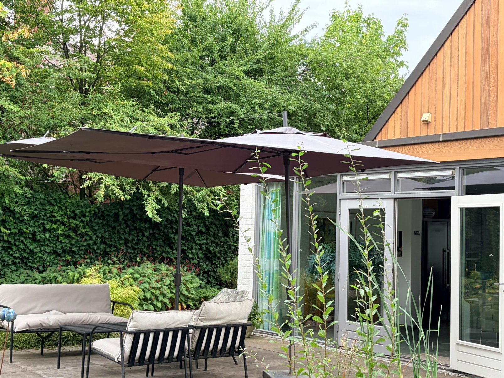 Bijzondere rechthoekige parasol, Ophalen, Gebruikt, 1 tot 2 meter, Parasolvoet