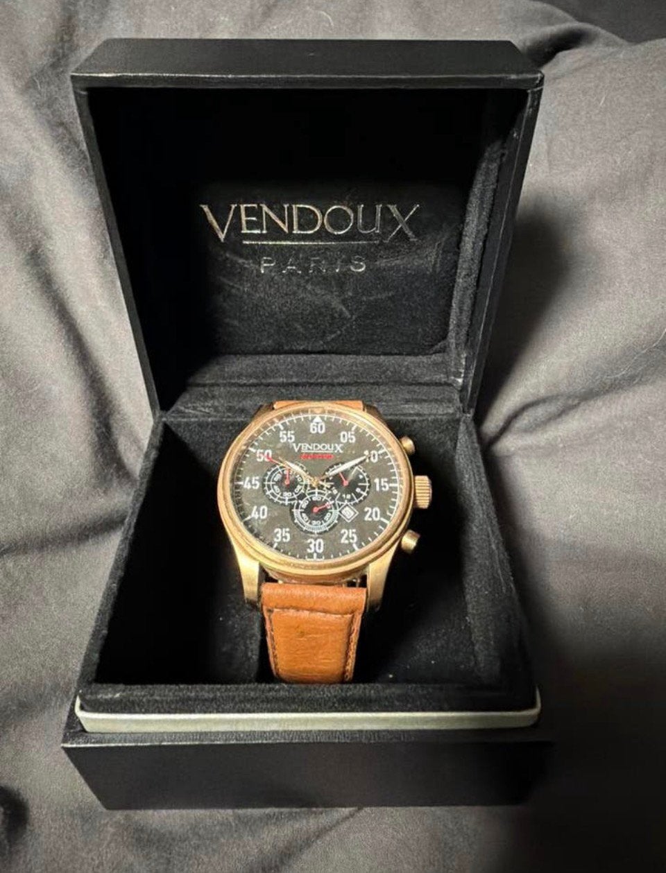 Vendoux Paris LR70130 Horloge - Herenhorloge, Overige merken, Polshorloge, Ophalen of Verzenden, Leer