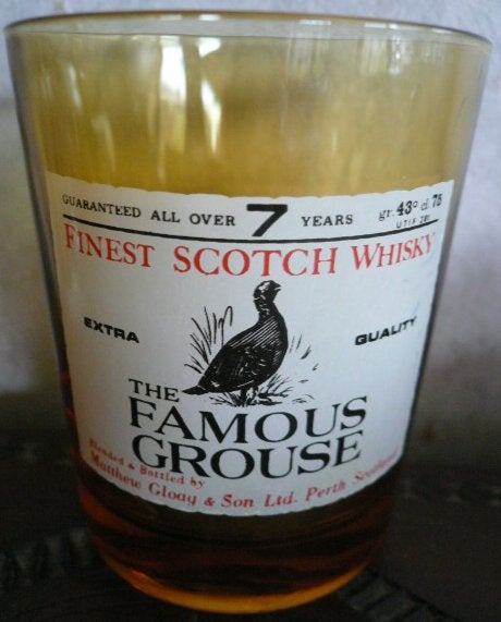 the FAMOUS GROUSE glas scotch whisky met KORHOEN, Ophalen of Verzenden, Zo goed als nieuw, Overige gebieden, Overige typen