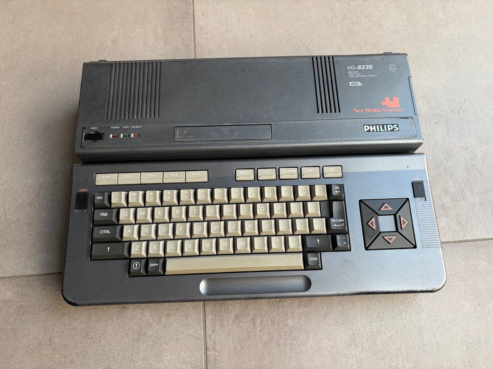 Philips VG-8235 MSX2 Homecomputer met Gotek USB Floppy Drive, Ophalen of Verzenden