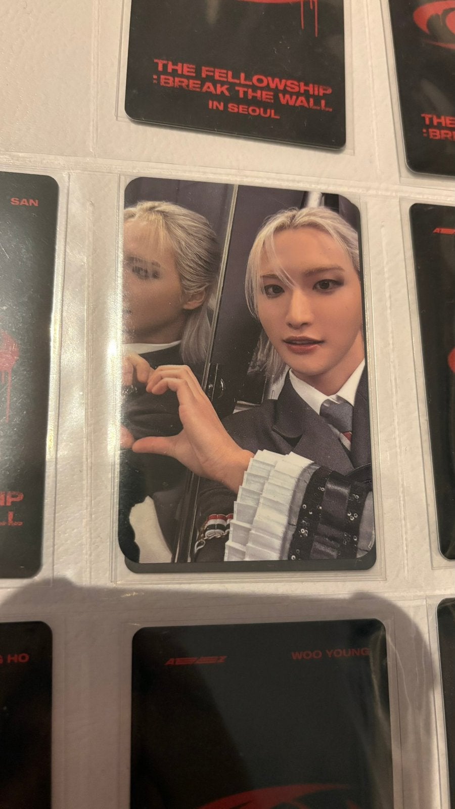 Ateez Seonghwa windbreaker photocard, Ophalen of Verzenden, Zo goed als nieuw, Foto of Kaart