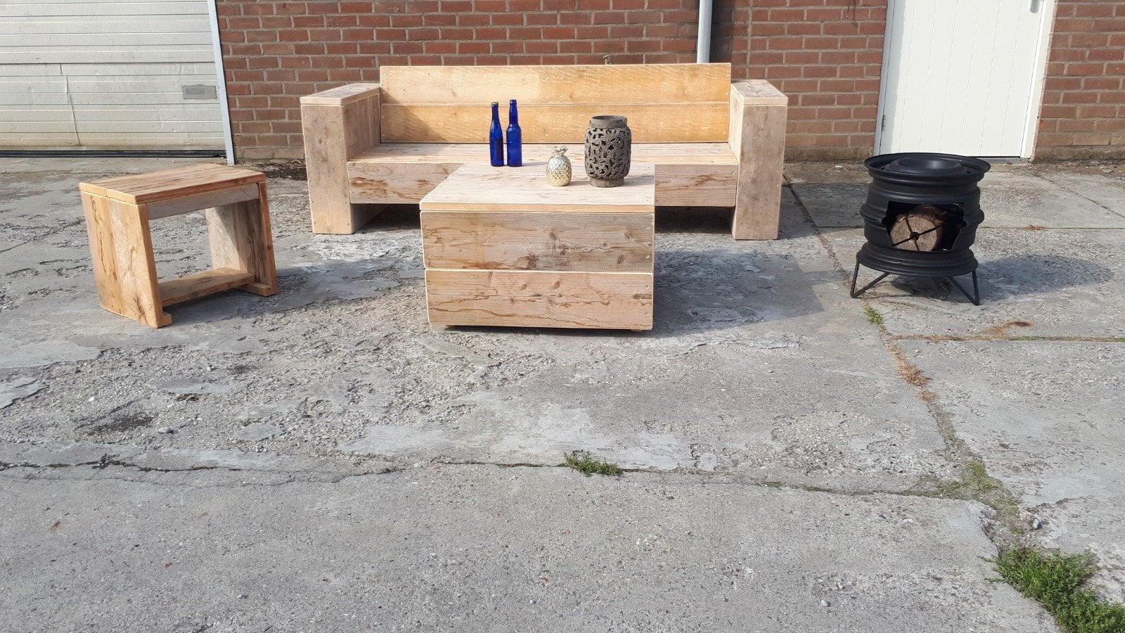 Steigerhout/douglas loungebanken tuinbank, Ophalen of Verzenden