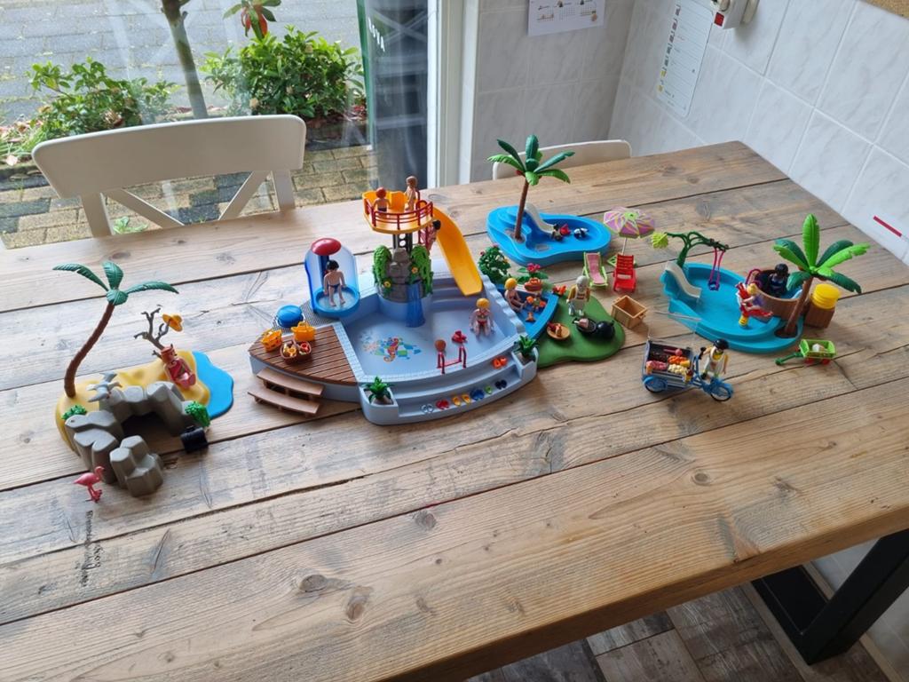 Playmobil Zwembad, Tropisch eiland, IJscoman, Kinderbad, Ophalen of Verzenden, Gebruikt, Complete set