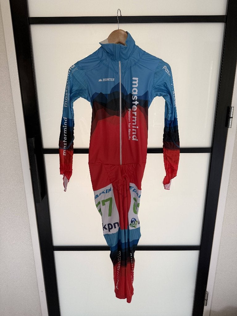 Schaatskleding snijvast marathonpak M, Maat 38/40 (M), Blauw, Overige typen, Ophalen of Verzenden