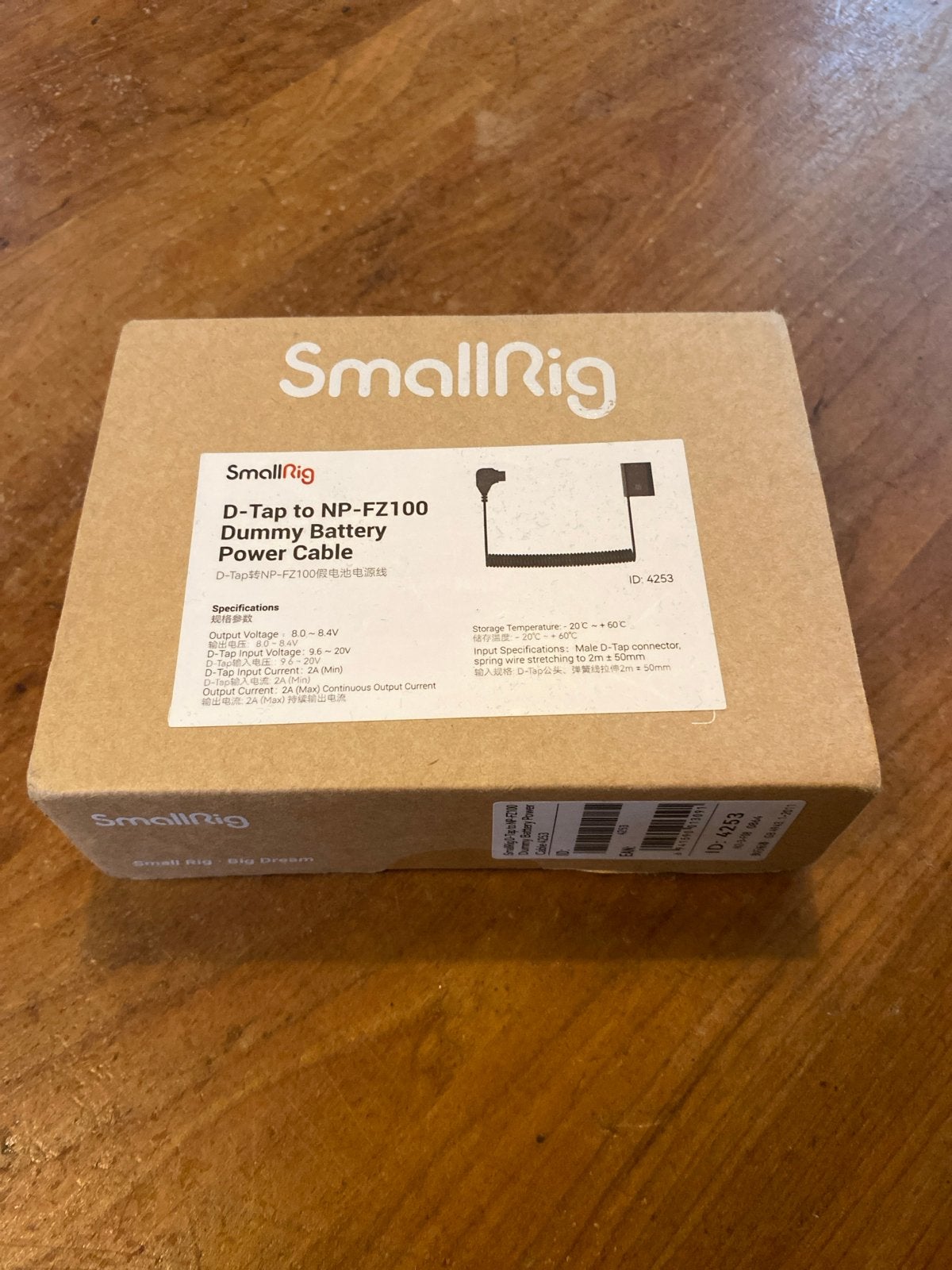 SmallRig D-Tap naar NP-FZ100 Dummy Batterij Voedingskabel, Ophalen of Verzenden, Nieuw, Minder dan 2 meter, Overige kabels