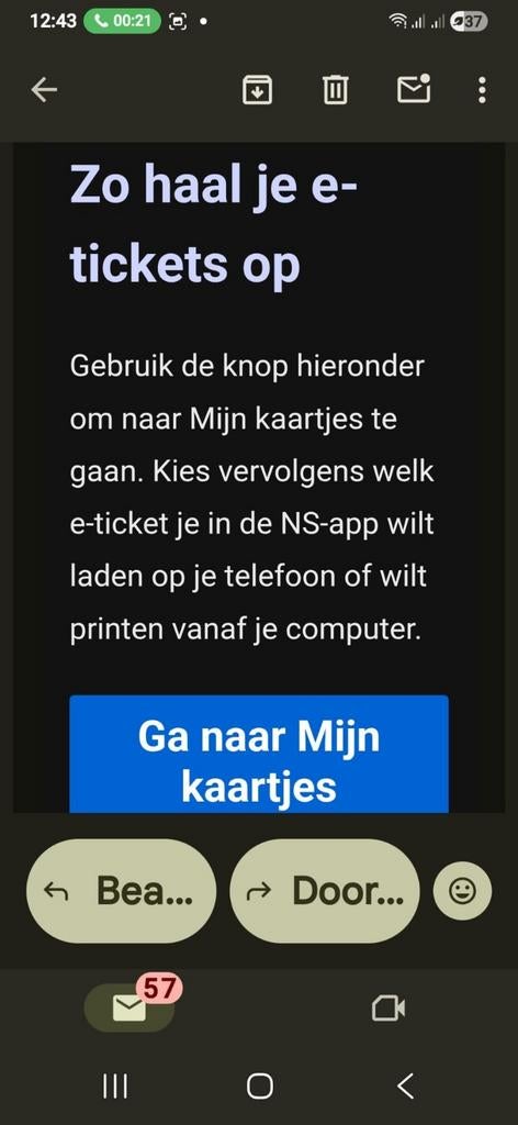 Treinkaart voor naar Leeuwarden.