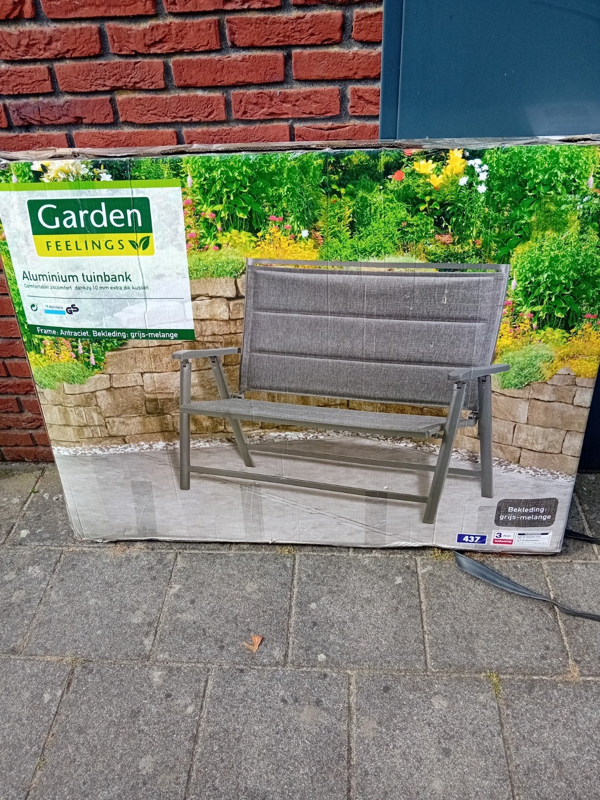 opklapbare bankje voor binnen of buiten nog nieuw in doos, Ophalen, Zo goed als nieuw