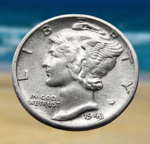 ** 1943-D -  USA  - 1 Dime Mercury - ZILVER **  Nette Munt *, Verzenden, Noord-Amerika, Losse munt, Zilver