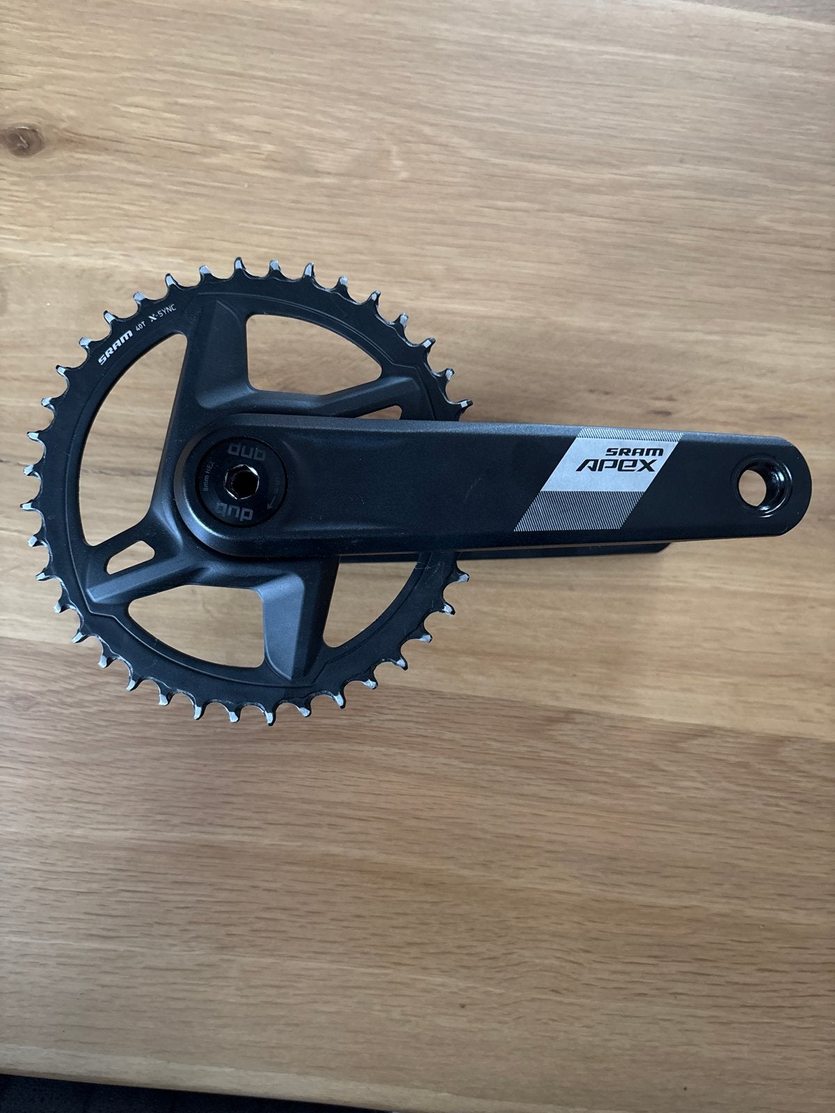 SRAM Apex Crankstel 170mm Single Speed 40T, Crankstel of Pedalen, Ophalen of Verzenden, Zo goed als nieuw, Aluminium