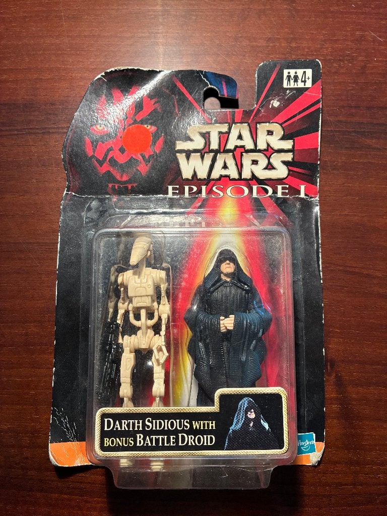 Star Wars - Episode 1 - Darth Sidious + Battle Droid (1999), Ophalen of Verzenden, Gebruikt, Actiefiguurtje