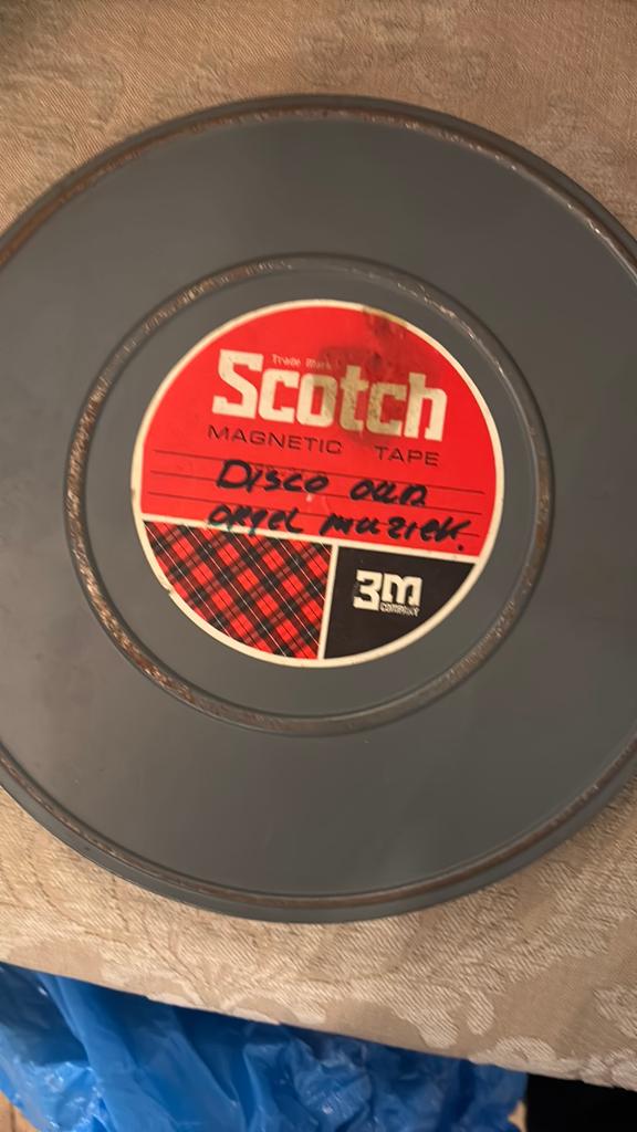 Vintage 3M Scotch Magneetbandspoel in Blik, Ophalen of Verzenden, Onderdeel, Met banden