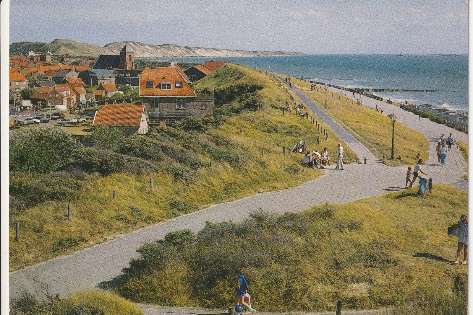 ZOUTELANDE GEZICHT OP DORP EN ZEE, LUCHTFOTO, Ophalen of Verzenden, 1960 tot 1980, Gelopen, Zeeland