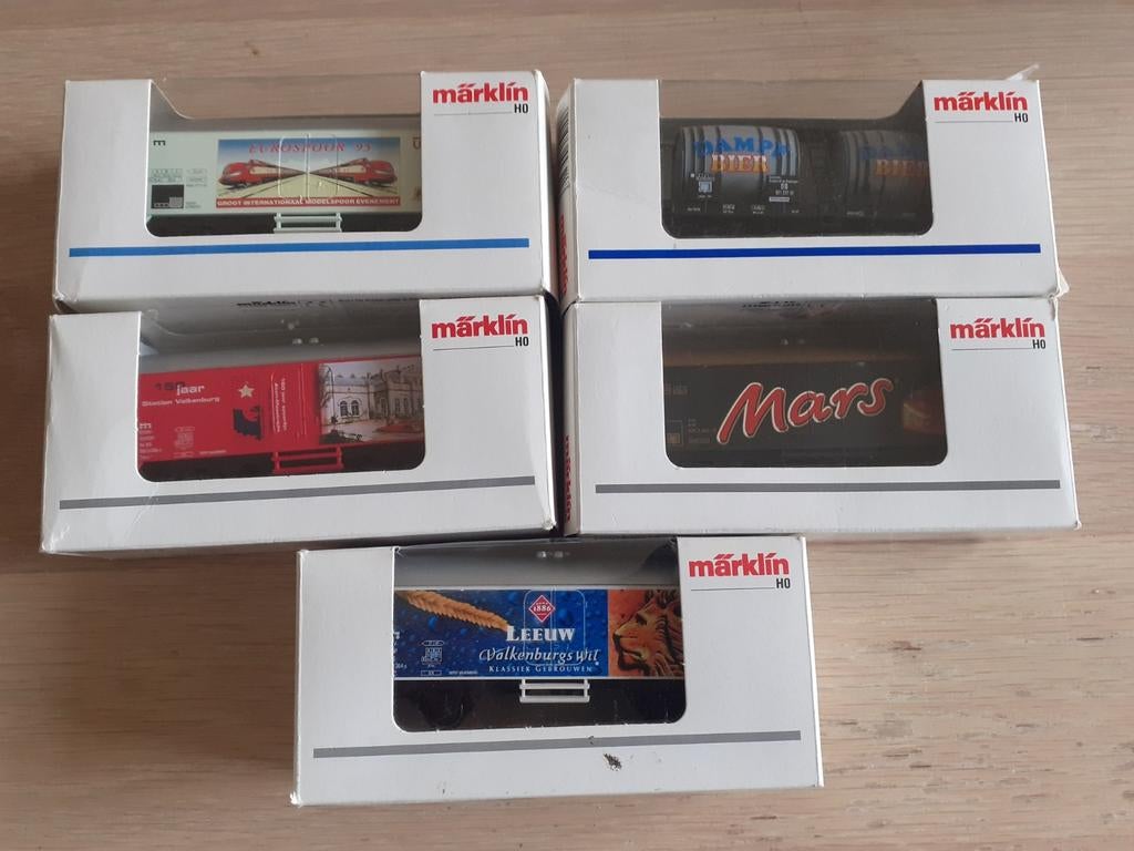 Marklin Ho wagens 5 x, Wisselstroom, Gebruikt, Verzenden, Wagon