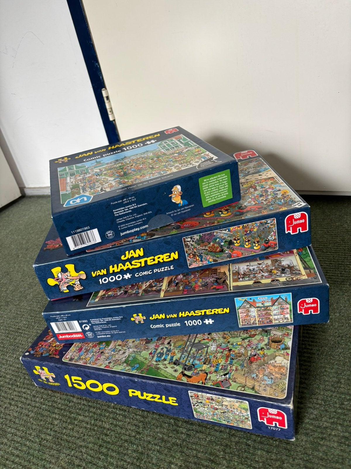 Jan v Haasteren puzzels e.a. 1000 stukjes., Ophalen, Zo goed als nieuw
