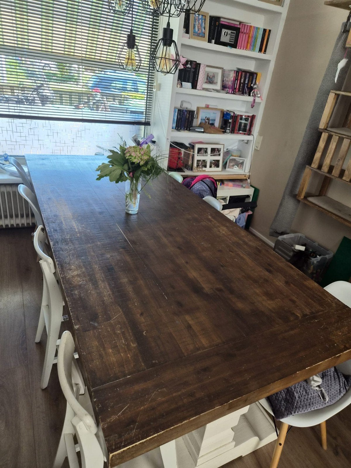 klooster tafel 250x105 cm, Huis en Inrichting, Ophalen, 100 tot 150 cm, 200 cm of meer, Vijf personen of meer