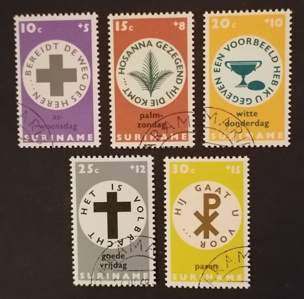 SURINAME - Paaszegels 1968, Postzegels en Munten, Postzegels | Suriname, Ophalen of Verzenden