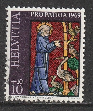 Zwitserland 1969 902 Pro Patria 10c, Gest, Ophalen of Verzenden, Gestempeld