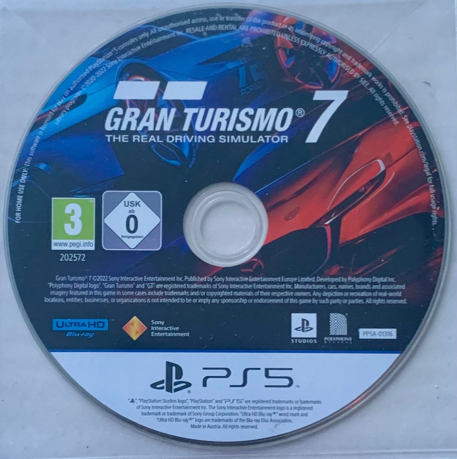 Gran Turismo 7 [PS5] Disc only, Ophalen of Verzenden, Zo goed als nieuw, Racen en Vliegen