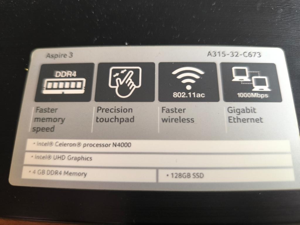 Acer aspire 3, Computers en Software, Windows Laptops, Gebruikt, 15 inch, SSD, 2 tot 3 Ghz, 4 GB, Qwerty, Ophalen