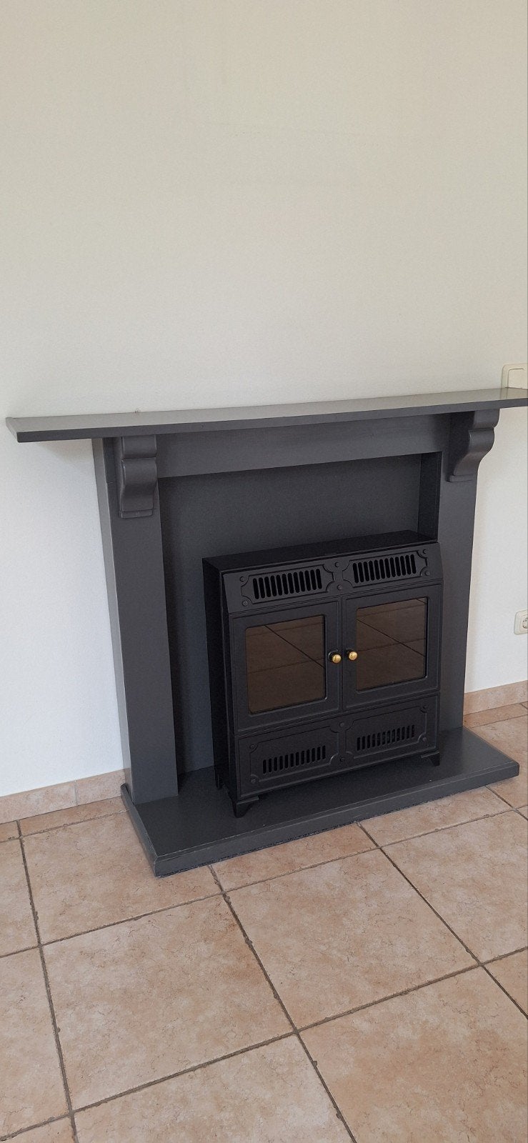 Dimplex elektrische kachel met houten ombouw, Huis en Inrichting, Ophalen, Gebruikt, Vrijstaande haard, Elektrische haard