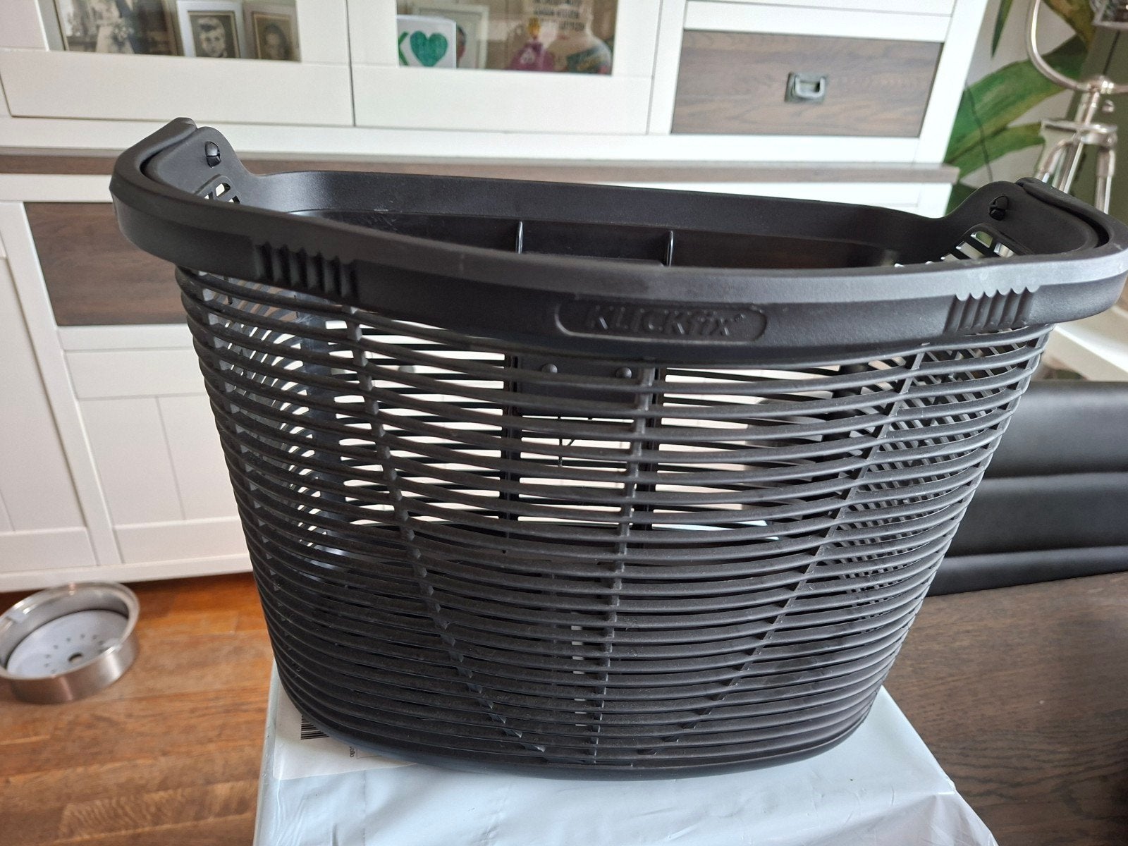 Klickfix Fietsmand Lamello Zwart 18L, Fietsen en Brommers, Fietsaccessoires | Fietsmanden, Ophalen, Klickfix, Stuurbevestiging