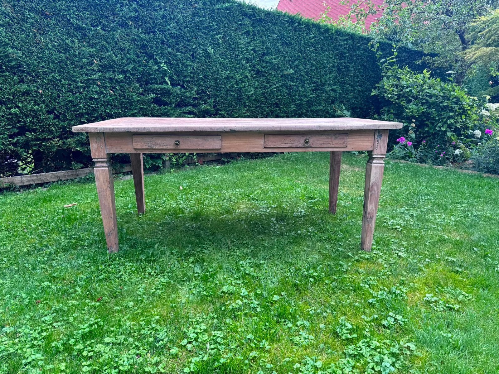 Eettafel teak 90x180cm GRATIS, Ophalen, Gebruikt, 200 cm of meer, 50 tot 100 cm