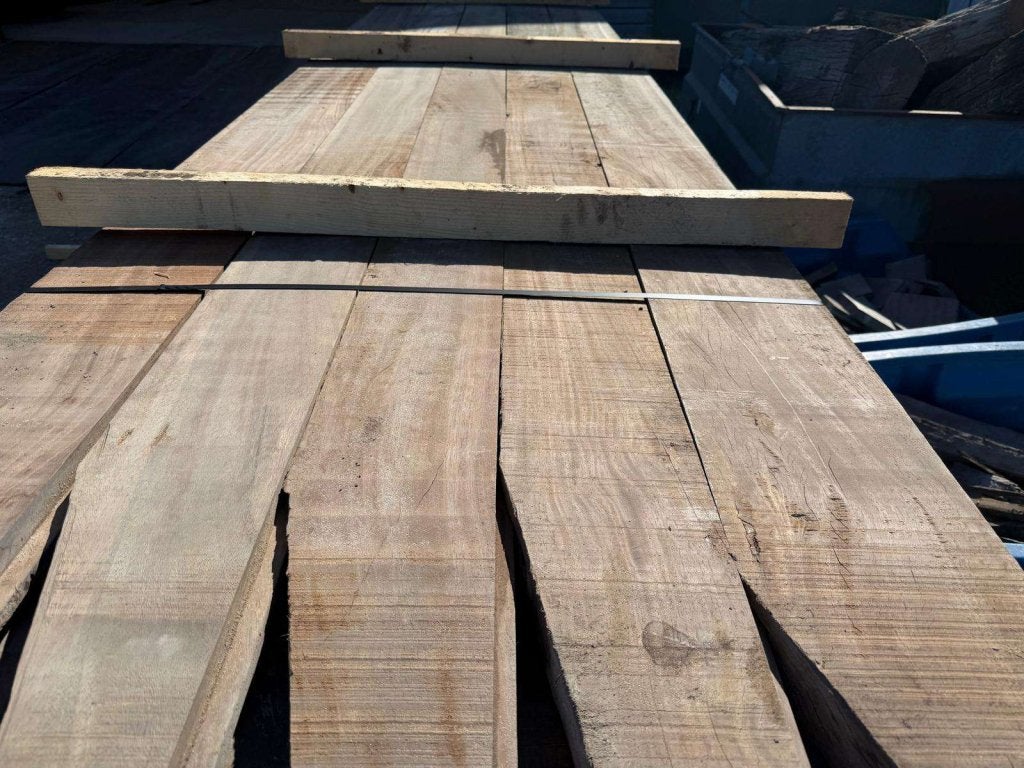 Azobé Damwandplanken 8 cm Dik | Hardhout | 400 & 425 cm |, Gebruikt, Plank