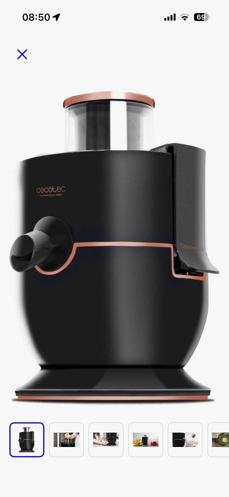 Cecotec Sapcentrifuge - XL Slowjuicer - Sap en Smoothies, Witgoed en Apparatuur, Juicers, Ophalen of Verzenden, Zo goed als nieuw