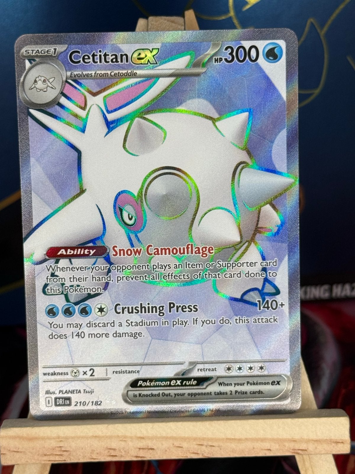 Cetitan ex #210 | Pokemon Destined Rivals, Ophalen of Verzenden, Zo goed als nieuw, Losse kaart, Foil