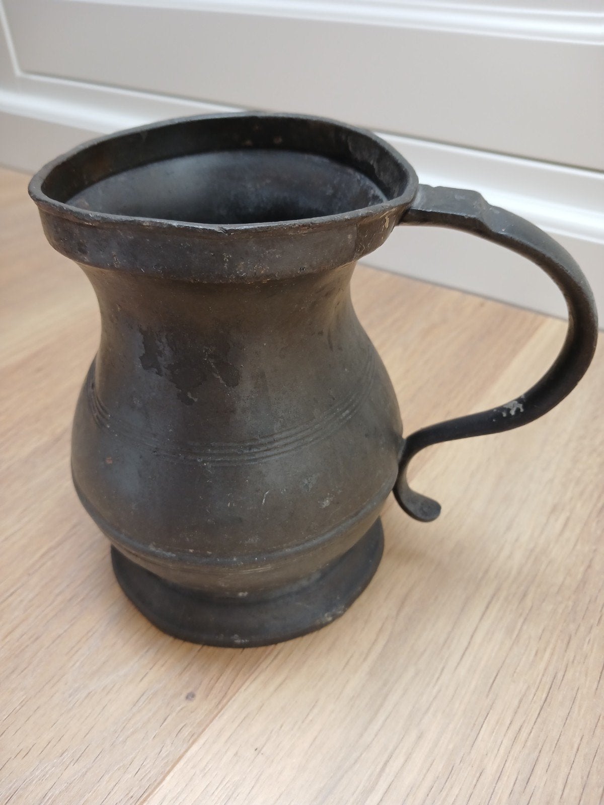 Antieke Tinnen Kan/Vaas, Ophalen of Verzenden