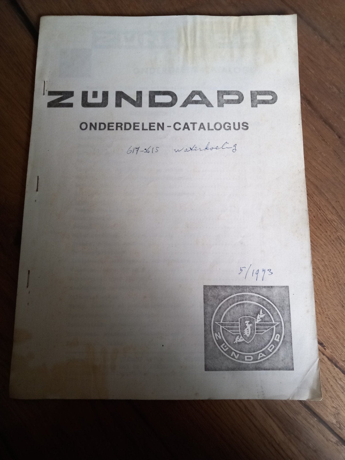 Zundapp 517 watercooled onderdelenboek, Ophalen of Verzenden