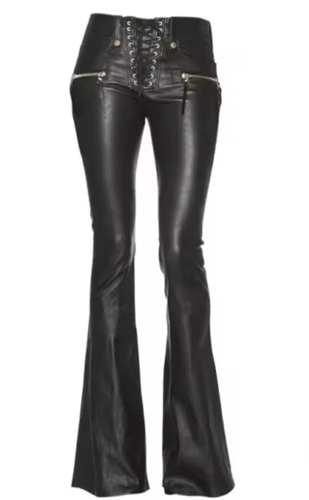 Prachtige Lerenlook Broek met Shape, tm 5XL, Verzenden, Nieuw, Lang