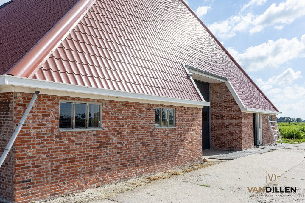 Oude gebikte rode stenen genuanceerd 18x5 vormbak 2000M2+, Ophalen of Verzenden, Gebruikt, Bakstenen