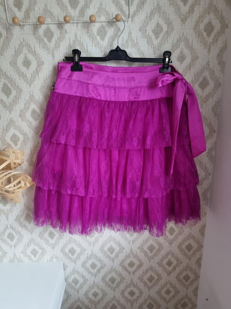 Diva fuchsia roze gelaagde tule rok maat 38, Maat 38/40 (M), Divae, Ophalen of Verzenden, Zo goed als nieuw