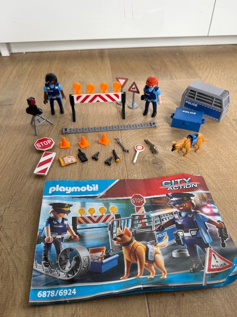 Playmobil City Action Politie Set 6878/6924, Gebruikt, Complete set, Ophalen of Verzenden, City action