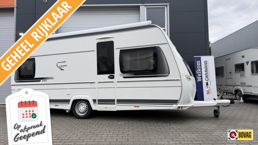 Fendt Saphir 495 SF Thule luifel, Caravans en Kamperen, Rondzit, Bedrijf, Overige typen, Fendt