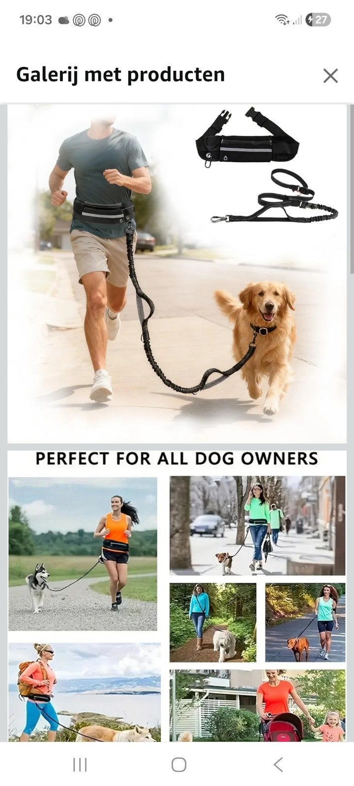 Honden hardloopriem, Ophalen, Nieuw