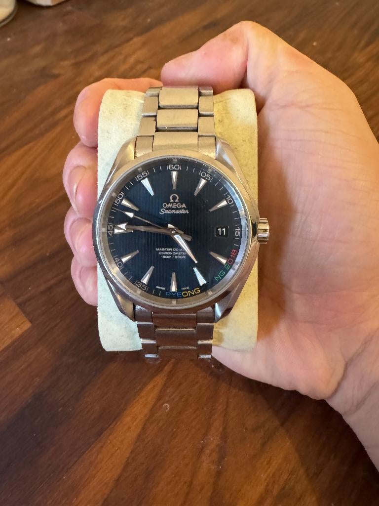 Omega Seamaster Aqua Terra "Pyeongchang 2018" 150M, Ophalen, Staal, Staal, Polshorloge